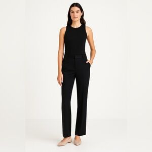 J. McLaughlin Black Silk Flared Trousers